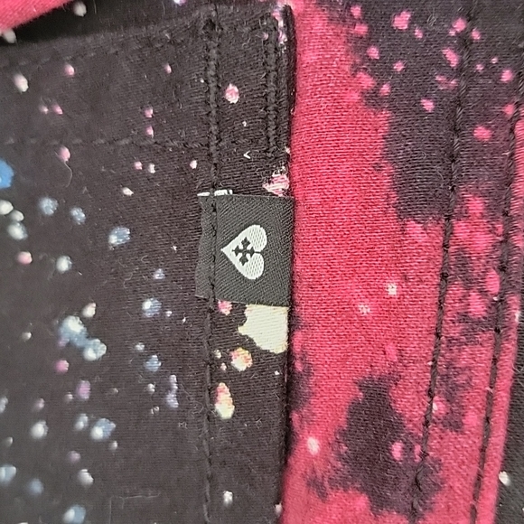 Super Skinny Jeans Hot Topic Blackheart Womens Juniors Size 5 Galaxy Print NWT - Picture 4 of 11
